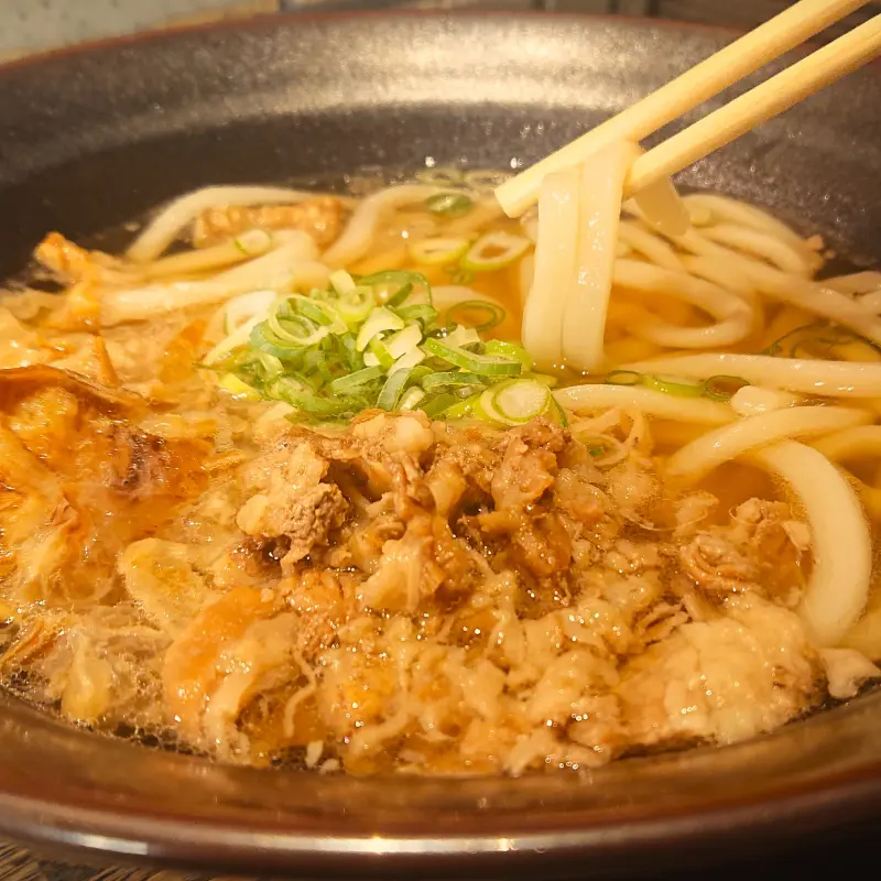名物肉かすうどん